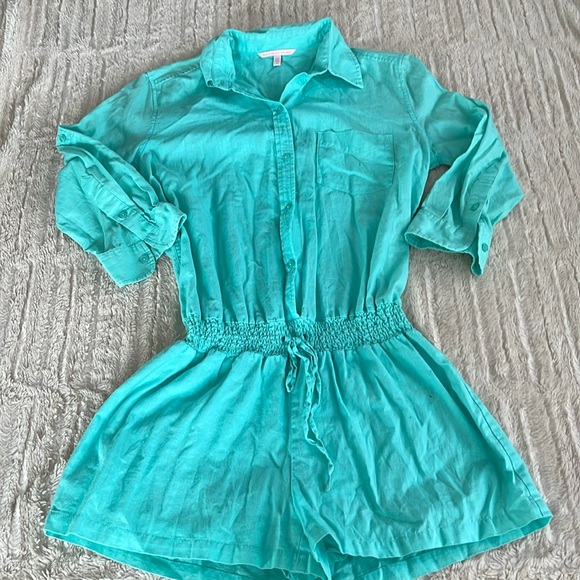 Victoria’s Secret Beach Linen Cotton Jumper size 6 in teal - Picture 2 of 7